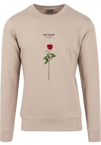 Mister Tee Lost Youth Rose Crewneck Maglia di Tuta, Darksand, XL Uomo