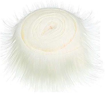 Weißer Kunstfellstoff, 9 x 150 cm, zotteliger Plüschfellstoff, geschnittener Truthahn, flauschiges Bastelfell für Zwerge, Bart, Weihnachtsmann, Haare, Zwerg, Cosplay, Kostüm, Basteldekoration (1-weiß)