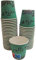 100 gobelets en papier 75 ml en carton biodégradable pour boissons chaudes et froides, café, orge, thé, eau grain de café (vert, 100)