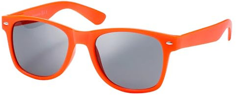 Komonee Drifter Neon Orange Sunglasses Set With Soft Case and Cleaning Cloth Classic Style Retro Sun Shades UV400 Protection Unisex For Men Women Sports