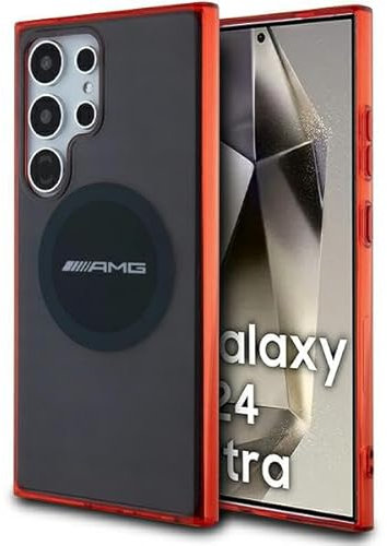 AMG AMHMS24L23HBCK Hülle für S24 Ultra S928 Schwarz hardcase Transparent Bicolor