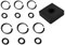 TALSWIF 1/2&3/8 Retaining Ring Clip with O-Ring for Milwaukee Impact Wrench, Anvil Tool Included (3+3 Sets)