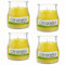 Pack de 4 Velas Aromáticas en Vaso de Yogurt de Cristal Reciclable - 24h de Duración，Cera Vegetal Perfumada, Fabricadas en España, 7x6cm (Citronela)