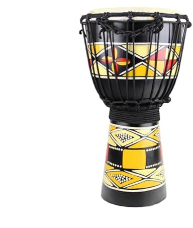 8-Zoll-Djembe-Tamburin Aus Mahagoni-Massivholz, Afrikanische Trommel Aus Ziegenleder Afrikanische Trommel Instrument