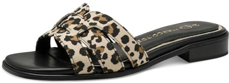 MARCO TOZZI Damen Pantoletten Elegant Sommer, Mehrfarbig (Leo Dune), 39 EU