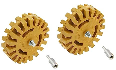 Gadpiparty 2sets Decal Rubber Remover Wheel Adhesive Remover Grinding Wheel Car Decal Removal Tool