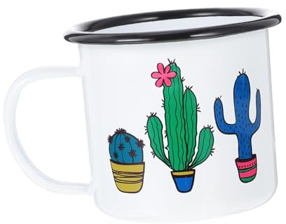 PHENOFICE 1 Pc Taza De Esmalte Tazas De Cafe con Leche Taza De Agua De Esmalte Claro Tazas Taza Casera Tazas De Café De Porcelana Taza De Café De La Vendimia Taza Blanca Esmalte