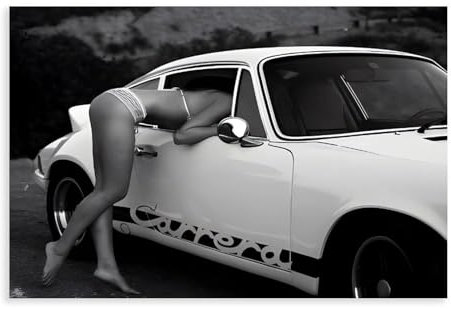 tcagd Leinwand-Poster, Vintage-Porsche 911 (1), Wandkunst, Dekordruck, Bild, Gemälde für Wohnzimmer, Schlafzimmer, Dekoration, 30 x 45 cm