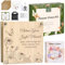 Joy&Grace Großes Blumenpressen-Set für Erwachsene & Kinder, 27,6 x 27,6 cm – Pflanzenpresse mit 10 Lagen, kreativem Cover, DIY-Album & Trocknungs-Set (Farbbox, Naturholz)