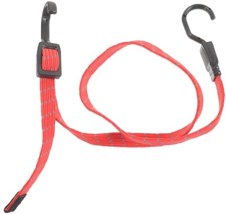 Rote Gummiseile mit Haken für Gepäck und Ladungssicherung