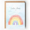 Dankeskarte für Lehrerin mit Regenbogen, Geschenkidee Abschied Grunschule, Dankeschön Geschenk Lehrer, Grußkarte Schule Verabschiedung mit Kuvert Abschiedsgeschenk (1 Karte mit Kuvert)