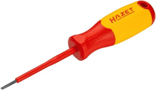 HAZET Elektriker-Schraubendreher, schutzisoliert 811KV-25, Schlitz Profil | Abtrieb Schlitz Profil, schutzisoliert, IEC 60900:2018, Länge l1 75 mm, Länge l2 160 mm, 38 g, Klingenbreite 2.5 mm