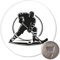 Huuraa Magnet Eishockey Hockey Geschenk 59mm Kühlschrankmagnet Flaschenöffner Eishockey Geschenkidee