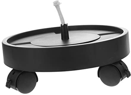 HEMOTON Base Auto-absorbante en roulettes Chariot Porte-Fleurs Usine Pot de Fleur Pot Fleur Pot pourri Chariot pour Plantes de Jardin Porte-Rouleau bonsaï Plastique Black