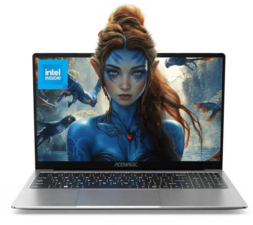 ACEMAGIC Laptop, 15,6 Zoll FHD mit Metallgehäuse, Quad-Core 12. Alder Lake N95 Prozessor (bis zu 3,4 GHz) Beat N4020/N5095, 16 GB RAM 512 GB SSD Laptop, BT5.0, 2.4G/5G WiFi, USB 3.2, HDMI und Typ C