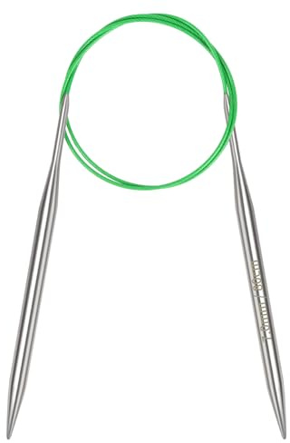 Coopay Rundstricknadeln 7,0mm, Stricknadeln Rundstricknadel 80cm aus Edelstahl mit Flexiblem Kabel, feste Metall-Rundstricknadel für Dicke & Feine Wolle Stricken Socken, Pullover, Handschuhe, Schal