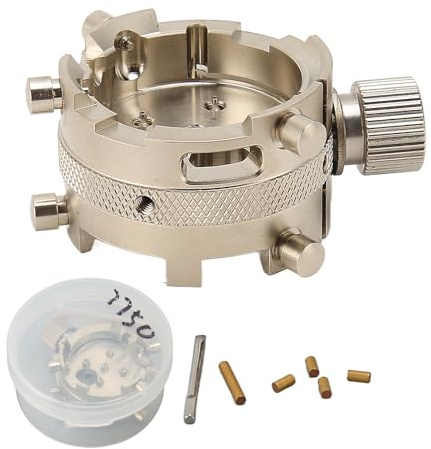 LIYJTK Wachbewegungsbasis Multifunktional Edelstahl Rugged Stable Watch Movement Holder 7750 Bewegungsreparatur