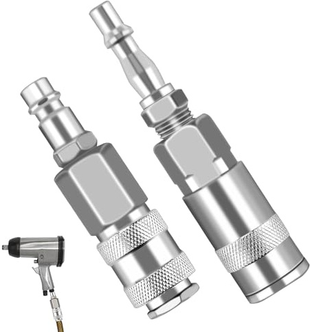 4Pcs Pcl to Euro Air Compressor Fittings, Pcl Airline Fittings, Air Line Connectors, Air Compressor Accessories, 1/4 Inch BSP Male (1/4 inch) Euro & 1/4 Airline Adapter, Female & Male Fitting