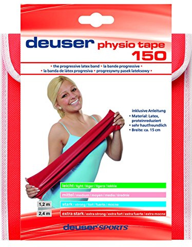 Deuser Schmidt Sports 111 204, Physio Tape, rot, Größe: 1,2m lang, 150mm breit