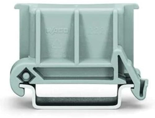 WAGO Universalwinkeladapter 222-510 | Winkel-Adapter in Kombination mit Befestigungsadapter; 221-500 oder 222-500, zur Montage auf Tragschiene DIN 35, 10 Stück, grau