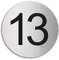Round room house mailbox number 13 brushed stainless steel no.40083