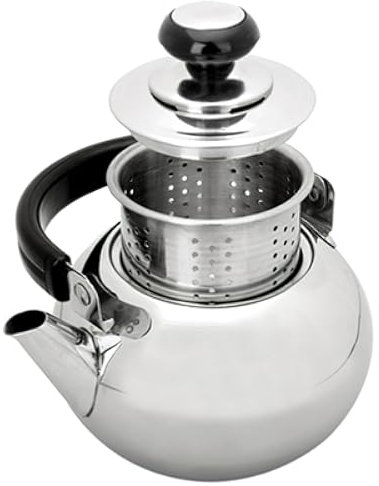 IBILI - Cafetera Pava con filtro Prisma, 0,8 litros, Acero inoxidable 18/10, Apto para inducción