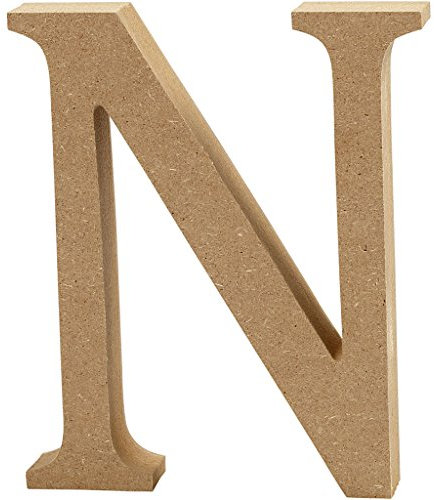 Creativ N MDF Buchstabe, braun, 13 x 2 cm