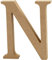 Creativ N MDF Buchstabe, braun, 13 x 2 cm