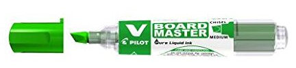 PILOT V BOARD Marker Whiteboard MASTER abgeschrägt, wiederaufladbar, Grün