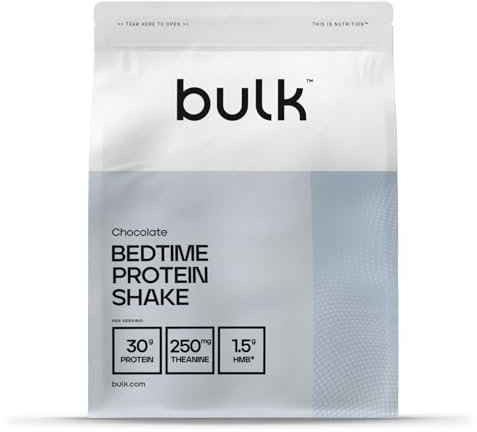 Bulk Bedtime Protein Shake, Micellar Casein Protein Powder, Chocolate, 500 g