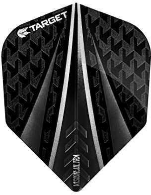 TARGET, Vision Ultra Dart-Flights, 5 Sets, 10 Farben, 2 Designs, Black (3 Fin)