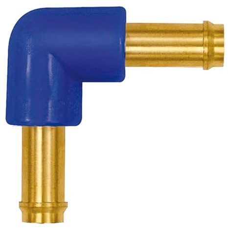 RIEGLER 133408-LPK-400 Winkel-Schlauchverbindungsstutzen, für Schlauch LW 4 mm, Ms/POM, 1Stk