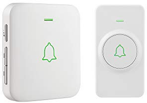 AVANTEK Wireless Doorbell Mini, 1000 Feet Long Range Door Bell with 1 Plug-in Cordless Wireless Receiver, IP55 Waterproof, LED Flash, 5 Levels Volume, 52 Melodies, LED Flash, CW-11