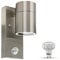HiBay Außenlampe mit Bewegungsmelder LED GU10 Wandlampe IP44 Modern Wandleuchte Edelstahl Aussenleuchte PIR 230V, inkl. 1x GU10 Lampen Kaltweiß