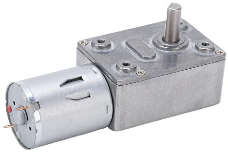 Electric Drive Motor, Reversible High Torque Worm Geared Motor DC 12V Reduction Motor CW/CCW for a Door Opener, Miniature Winch (20RPM)