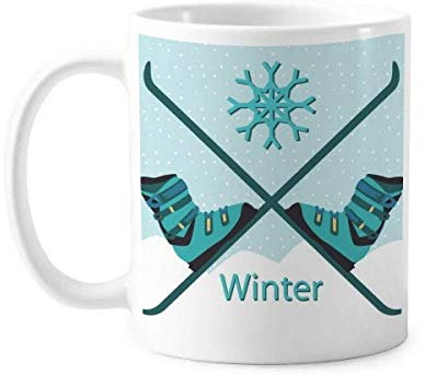 Sport Skischuhe Wasserfarben Muster Tasse Keramik Kaffee Porzellan Tasse Geschirr