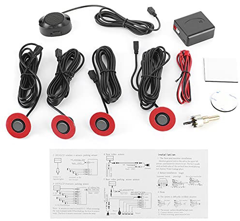 Radar de Marcha atrás, 16,5 mm Sensor de Radar de Respaldo Incorporado, Asistencia de Marcha atrás Asistentes de Aparcamiento Kit Auxiliar de zumbador de Audio para Coche (Gris)