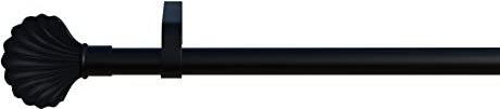 Gardinenstange Volterra 1, schwarz, 16mm Durchmesser, 230cm, inkl. Trägern