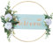 Künstliche Blumen Türkranz, Frühlingskranz, Metall Blumenkranz, für Ostern Haustür Deko Kranz Metallrahmen Wohnzimmer Wanddeko