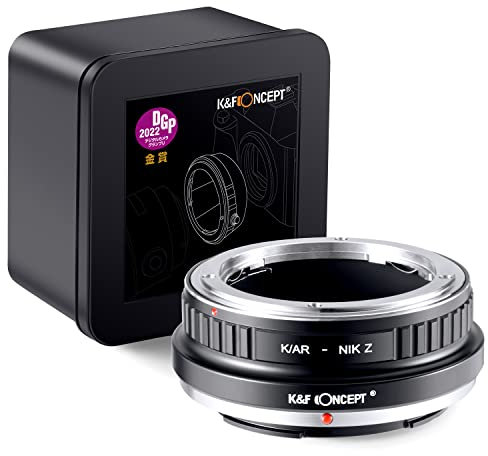 K&F Concept Lens Mount Adapter K/AR-NIK Z Manual Focus Kompatibel mit Konica Auto-Reflex (AR) SLR Objektiv an Nikon Z Mount Kameragehäuse