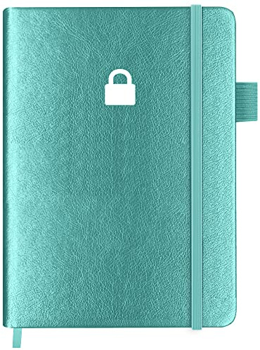 Passwortbuch mit alphabetischen Registerkarten – 11,4 x 15,2 cm Internet-Passworthalter, Passwort-Notizbuch für Büro oder Zuhause, Blaugrün