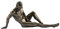 ORIGEN Figur aus Kunstharz, Mann, nackt, liegend, Innenbeleuchtung, L 26 cm