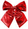 allgala XBW92305 Weihnachts-Dekorative Metallfolie Stoffschleifen für Kranz, Girlande, Weihnachtsbaum, Stuhl, Hochzeit, 2 Stück, 20 x 25 cm, Rot