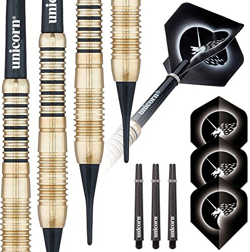 Unicorn Core Soft Tip Brass Dart Kern | Stil 2 | Messing | Dartpfeile mit weicher Spitze, 18 g