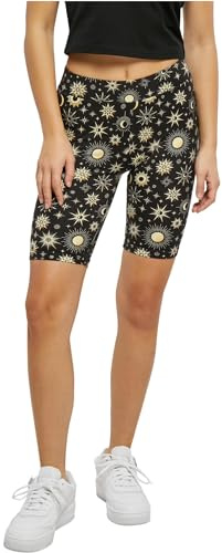 Urban Classics Damen Shorts Ladies Soft AOP Cycle Shorts blacksun 5XL