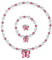 IOSPKKIO® Schmetterlings-Stretch-Halskette, kleines Mädchen Kleinkind Halskette Armband-Set, Inklusive rosa Beutel, kleine Prinzessin Schmuck Kinder Halsketten