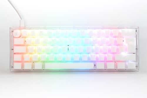 Ducky One3 Aura White Mini with Red Cherry MX Switch Keyboard - UK Layout