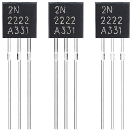 ALLECIN 2N2222 NPN Transistor Allzweck Verstärker 2N2222A Silizium Transistoren für DIY TO-92 60 V 800 mA (Packung mit 200 Stück)