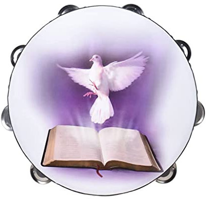 Handtrommel Tamburin zweireihig Jingle Percussion Instrument Church Handheld Tamburin einreihige Tamburine mit Jingle Bells Handpan