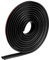sourcing map Floor Edging Trim Strip Self Adhesive, Carpet Edging Trim Door Transition Sealing Strips for Laminate Doorway Edge Height Less Than 10mm/0.4in, Black 19.68Ft